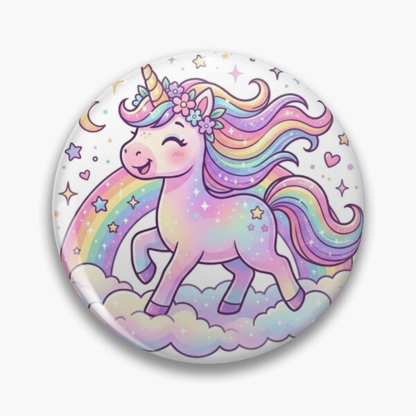 Item preview, Ilustración fantástica de un unicornio arcoíris pastel designed and sold by ExploreAura Studio.