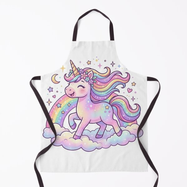 Item preview, Pastel Rainbow Unicorn Fantasy Illustration designed and sold by ExploreAura Studio.