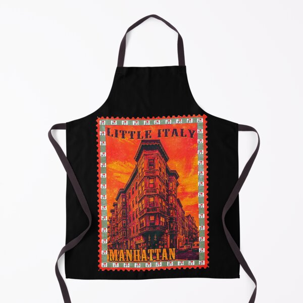 Item preview, Little Italy Manhattan Vintage Postage Stamp | NYC Retro Travel poster | New York Italian American pride designed and sold by Youngkev-arts.