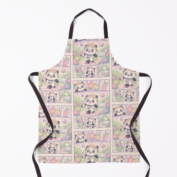 Item preview, Kawaii Flower Park Panda Tourist Comic Panel designed and sold by Magmashup.