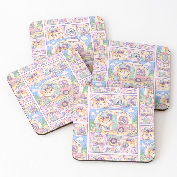 Item preview, Kawaii Hamster Caravan Vacation Comic Panel designed and sold by Magmashup.