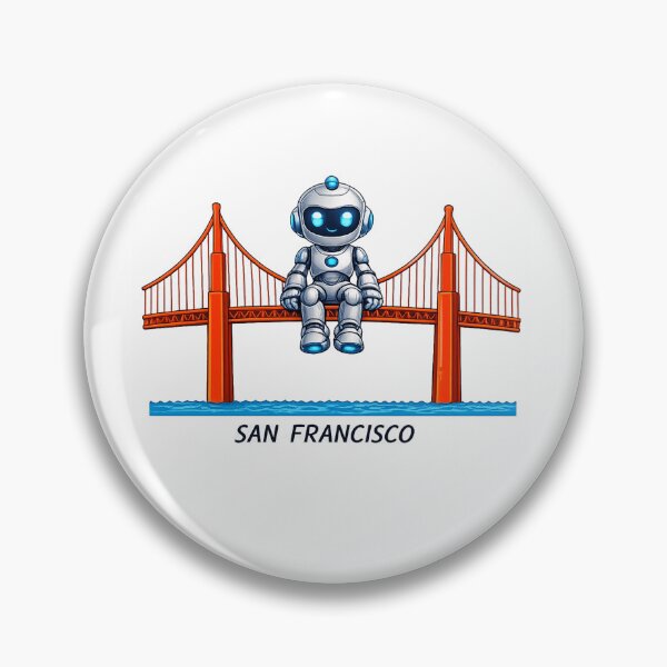 Item preview, San Francisco Golden Gate Bridge Robot | Silicon Valley Tech designed and sold by Cree8if.