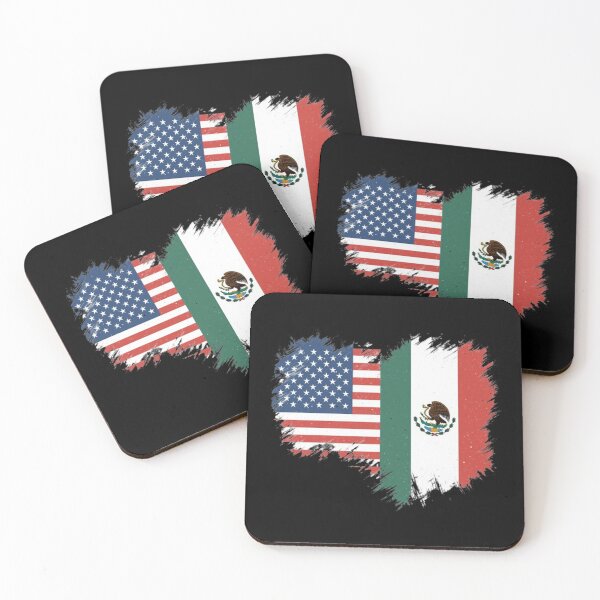 Item preview, Split Heritage Flag – Mexico & USA designed and sold by BajioAmigos.
