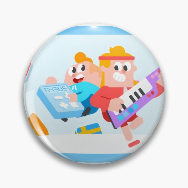 Item preview, Funny Cartoon Rock Synth and Math Duo - Retro Music Student Desk Mat designed and sold by Billy Morfo™.
