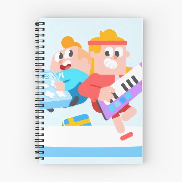 Item preview, Funny Cartoon Rock Synth and Math Duo - Retro Music Student Desk Mat designed and sold by William Cano.