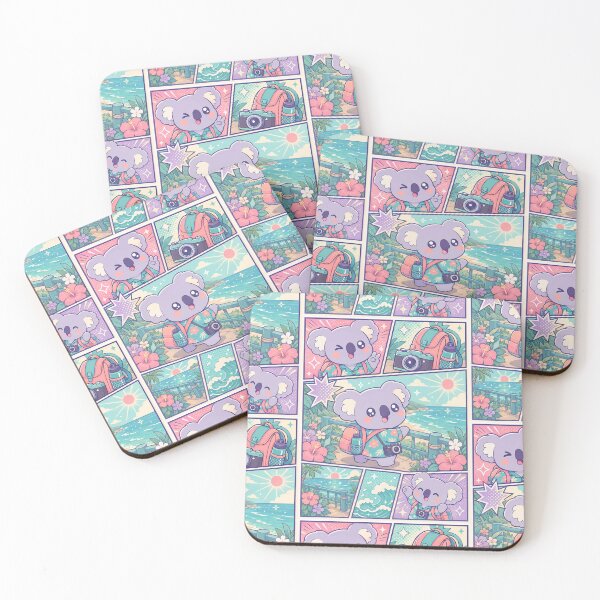 Item preview, Kawaii Coastal Koala Tourist Comic Panel designed and sold by Gift Phrase Studio.