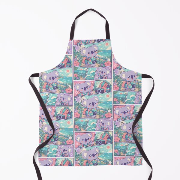 Item preview, Kawaii Coastal Koala Tourist Comic Panel designed and sold by Gift Phrase Studio.