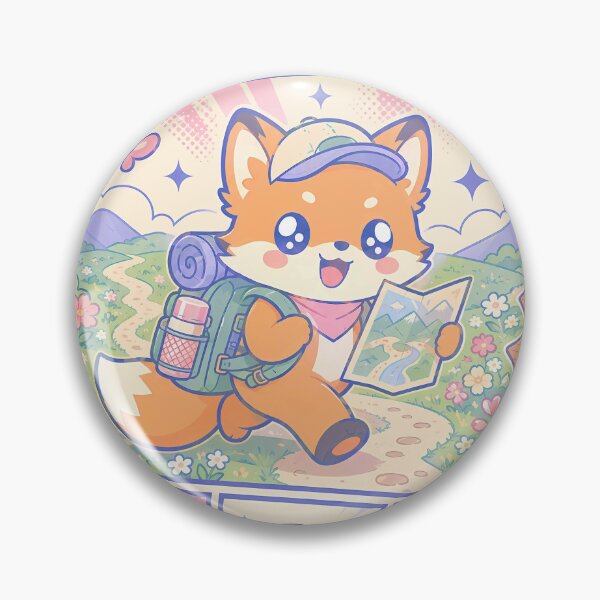 Item preview, Kawaii Floral Valley Fox Explorer Comic Panel designed and sold by Gift Phrase Studio.