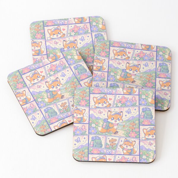 Item preview, Kawaii Floral Valley Fox Explorer Comic Panel designed and sold by Gift Phrase Studio.