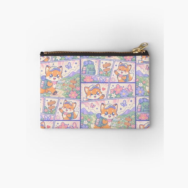 Item preview, Kawaii Floral Valley Fox Explorer Comic Panel designed and sold by Gift Phrase Studio.