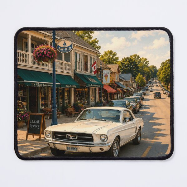 Item preview, Bayfield Ontario Travel Poster | Historic Harbour Village | Lake Huron Beach Town | Modern Vintage Wall Art designed and sold by greatlakesimage.