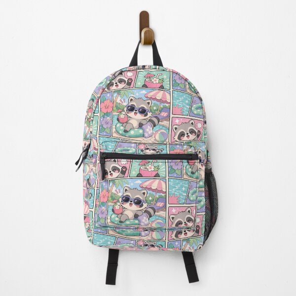 Item preview, Kawaii Resort Pool Raccoon Vacation designed and sold by Gift Phrase Studio.