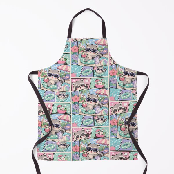 Item preview, Kawaii Resort Pool Raccoon Vacation designed and sold by Magmashup.