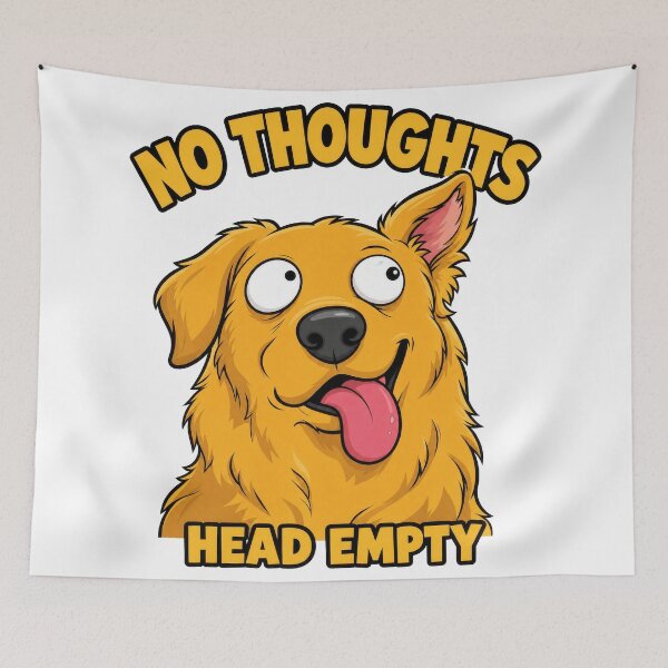 Item preview, Funny Golden No Thoughts designed and sold by zoughlal.