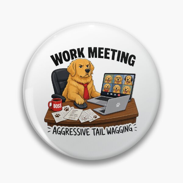 Item preview, Golden Retriever Work Meeting designed and sold by zoughlal.