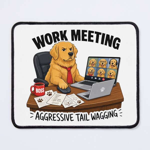 Item preview, Golden Retriever Work Meeting designed and sold by zoughlal.