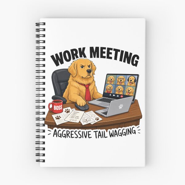 Item preview, Golden Retriever Work Meeting designed and sold by zoughlal.