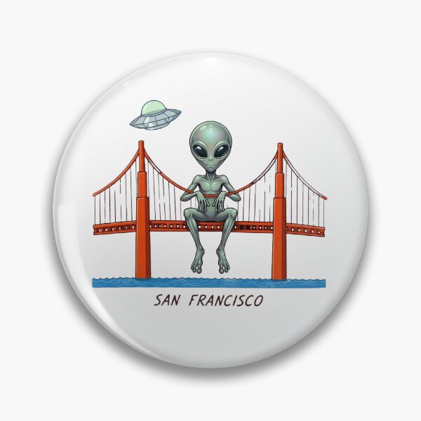 Item preview, Even Aliens Love San Francisco | Whimsical UFO Design designed and sold by Cree8if.
