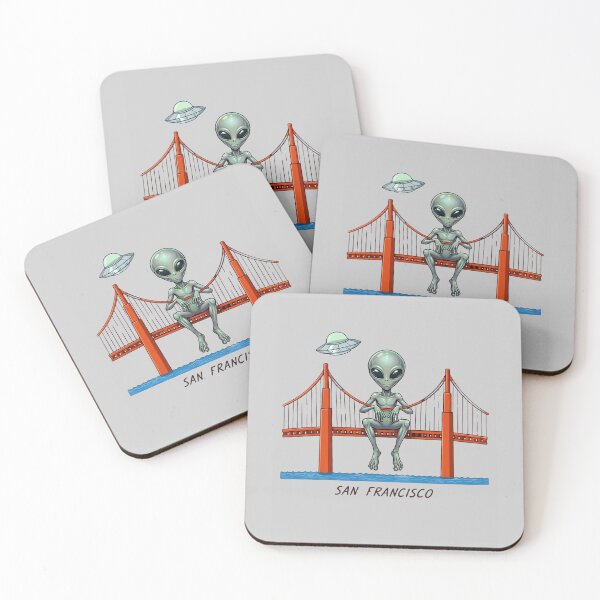 Item preview, Even Aliens Love San Francisco | Whimsical UFO Design designed and sold by Cree8if.