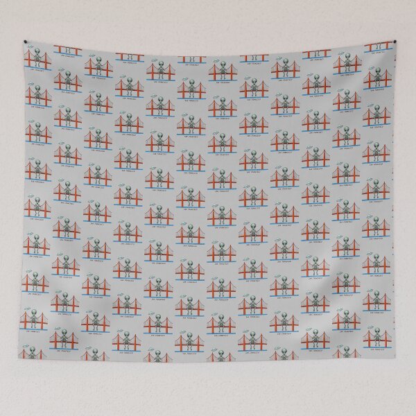 Item preview, Even Aliens Love San Francisco | Whimsical UFO Design designed and sold by Cree8if.