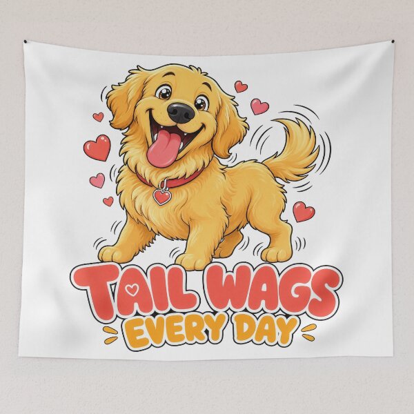 Item preview, Golden Retriever Tail Wags designed and sold by zoughlal.