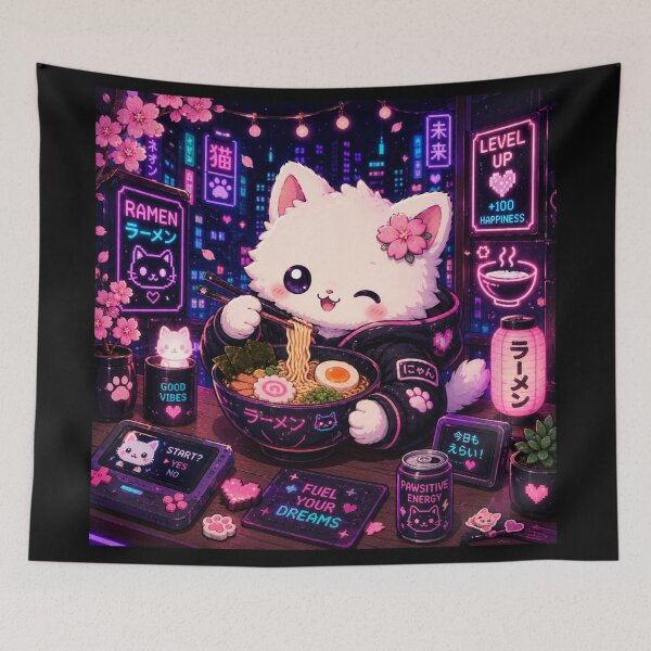 Item preview, Mochi Neko Ramen  designed and sold by soul-so-happy.