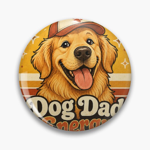 Item preview, Dog Dad Energy Funny Pet Sticker designed and sold by RedRubyBubble.