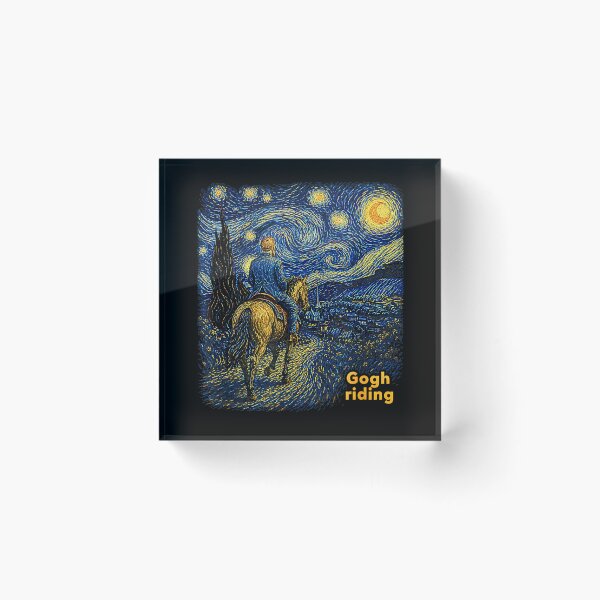 Item preview, Gogh Riding Funny Van Gogh Horse Starry Night Cowboy designed and sold by Rahamkshop.
