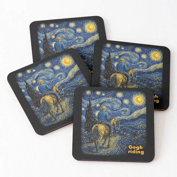 Item preview, Gogh Riding Funny Van Gogh Horse Starry Night Cowboy designed and sold by Rahamkshop.