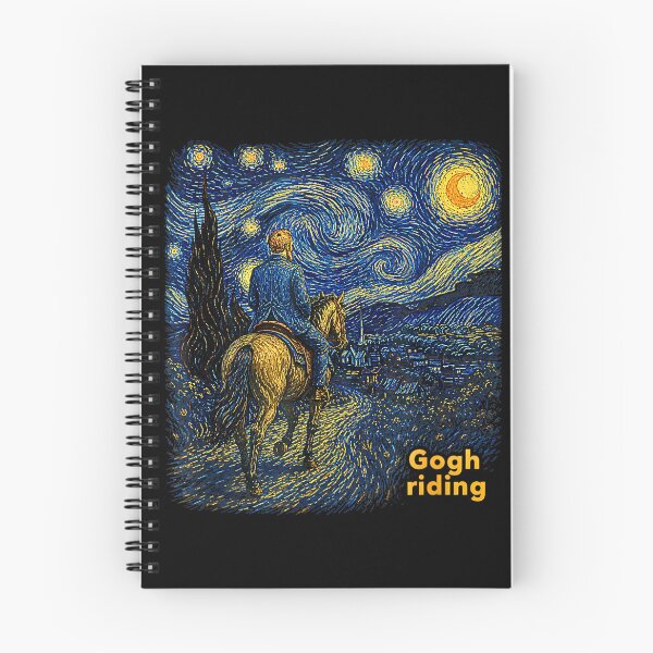 Item preview, Gogh Riding Funny Van Gogh Horse Starry Night Cowboy designed and sold by Rahamkshop.