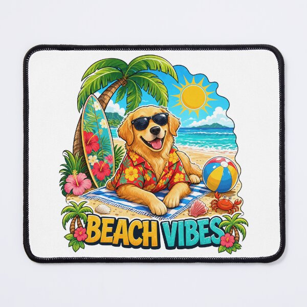 Item preview, Golden Retriever Beach Vibes designed and sold by zoughlal.