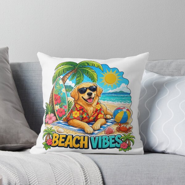 Item preview, Golden Retriever Beach Vibes designed and sold by zoughlal.