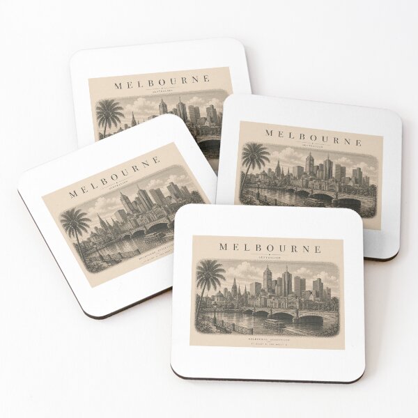 Item preview, Melbourne | Vintage Travel City Design designed and sold by Fm204.
