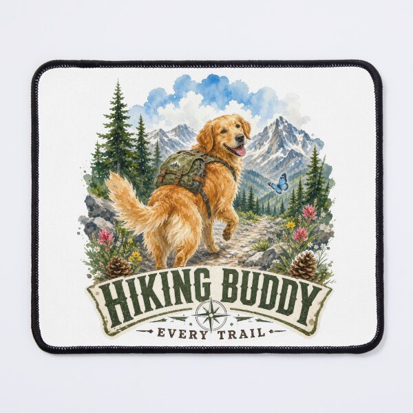 Item preview, Golden Hiking Adventure Buddy designed and sold by zoughlal.