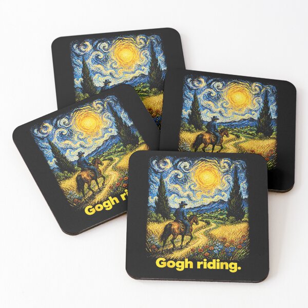 Item preview, Gogh Riding Funny Van Gogh Horse Starry Night Cowboy designed and sold by Rahamkshop.