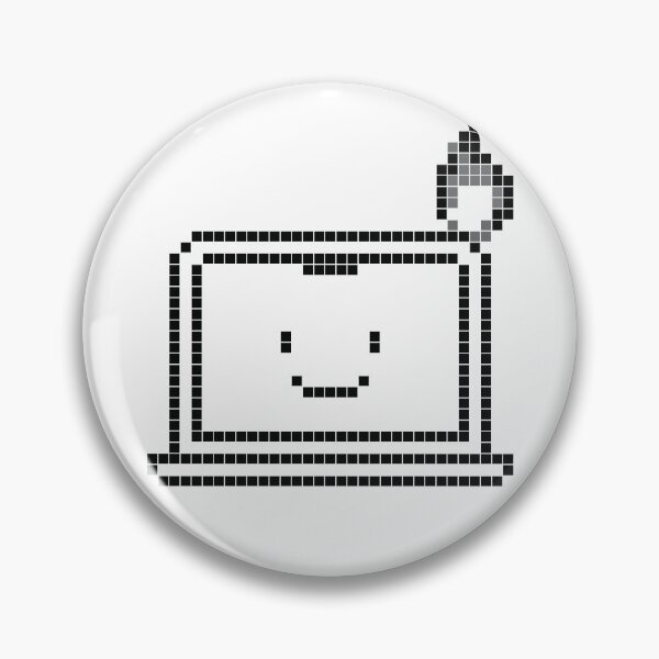 Item preview, On Fire MacBook Pixel Art – Retro Laptop Illustration designed and sold by coshe.