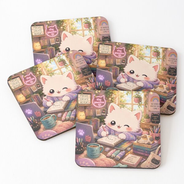 Item preview, Mochi Neko Study Time designed and sold by soul-so-happy.