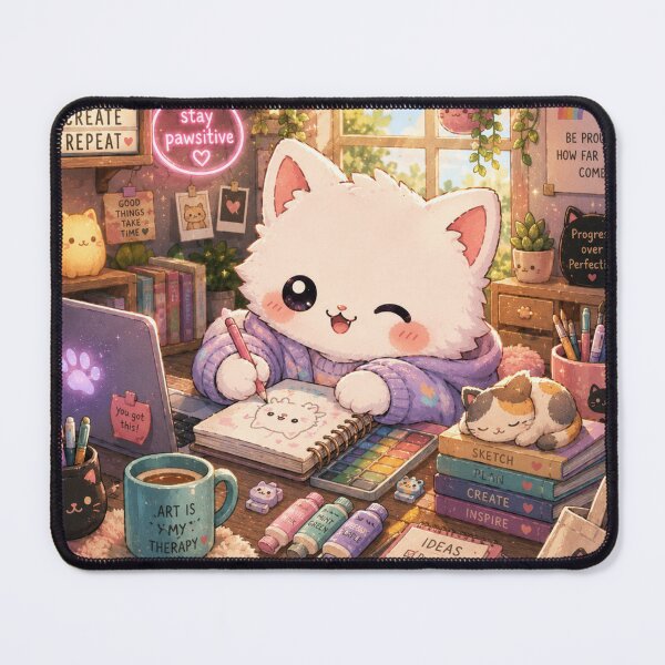 Item preview, Mochi Neko Study Time designed and sold by soul-so-happy.