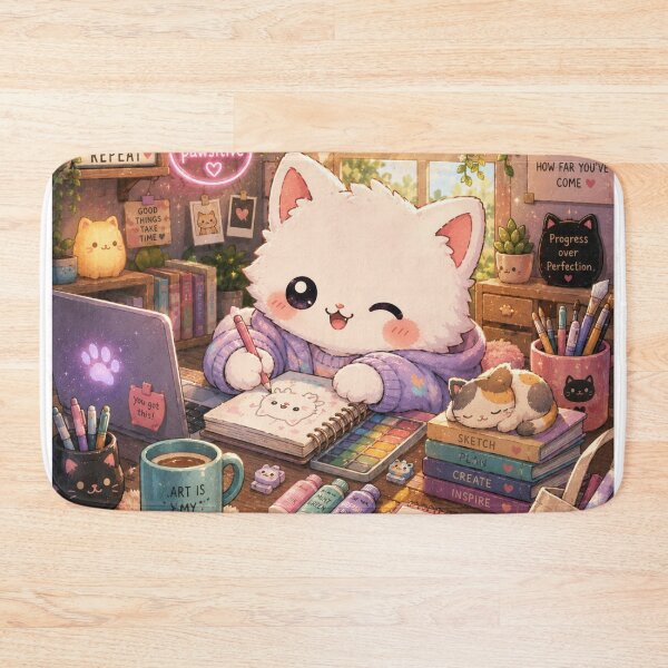 Item preview, Mochi Neko Study Time designed and sold by soul-so-happy.
