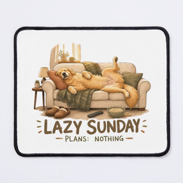 Item preview, Golden Retriever Lazy Sunday designed and sold by zoughlal.