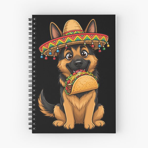 Item preview, Funny German Shepherd Eating Taco Cartoon | Cute Taco Dog designed and sold by delohill.