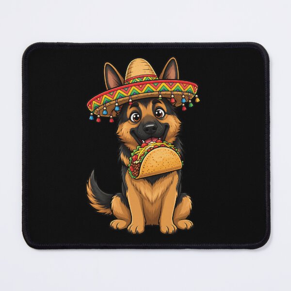 Item preview, Funny German Shepherd Eating Taco Cartoon | Cute Taco Dog designed and sold by delohill.