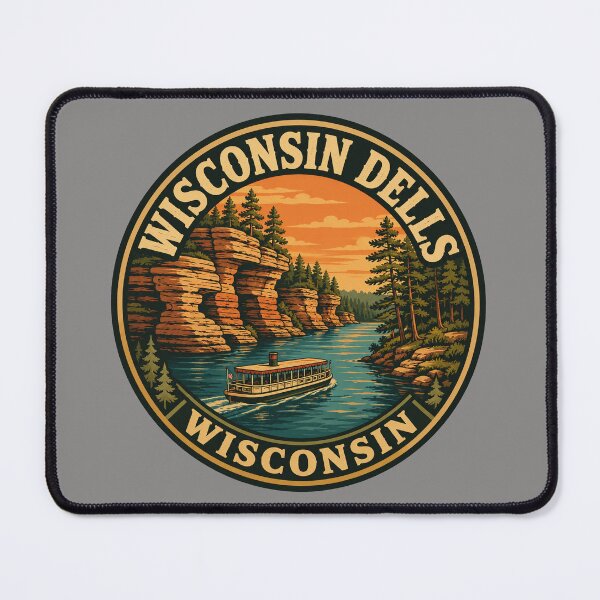 Item preview, Wisconsin Dells Vintage River Canyon Travel Badge designed and sold by American Travels.
