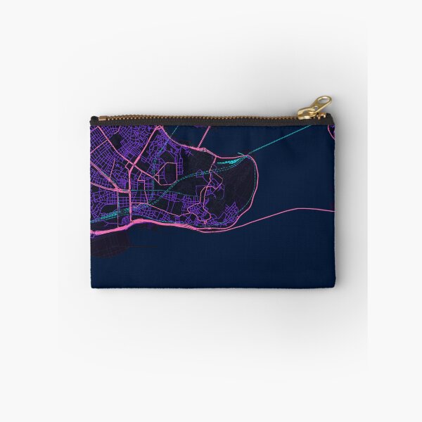 Item preview, Istanbul Neon Street Map Poster, Purple Blue City Map Wall Art designed and sold by LASTIQUE-dd.