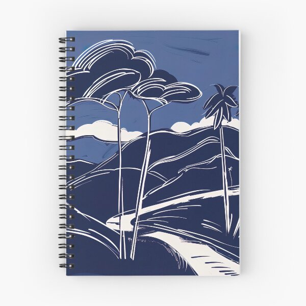 Item preview, Costa Rica landscape - Blue Abstract Art designed and sold by shadow-bloom.