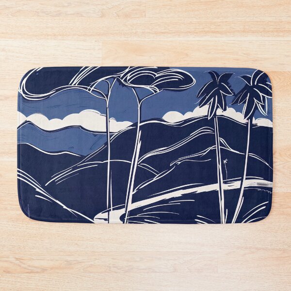 Item preview, Costa Rica landscape - Blue Abstract Art designed and sold by shadow-bloom.
