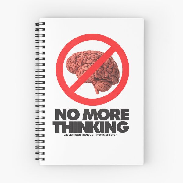 Item preview, No More Overthinking Brain Warning designed and sold by -DEEWOLF-.