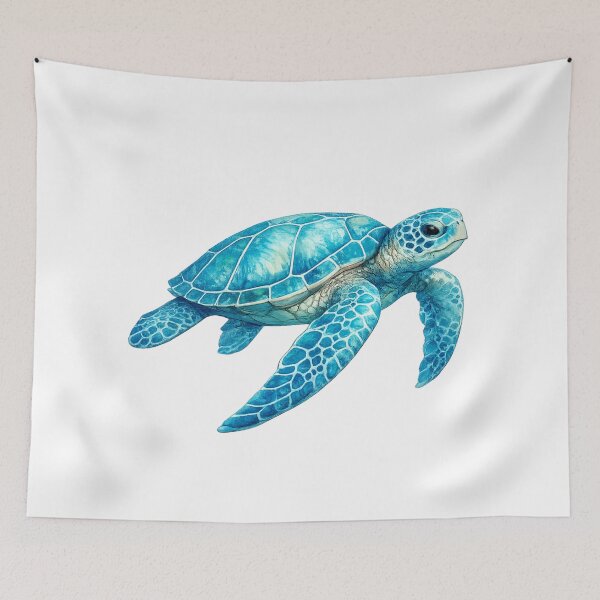 Item preview, Blue Sea Turtle – Watercolor designed and sold by OTSC.