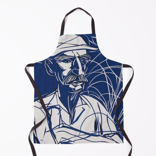 Item preview, Costa Rican man, portrait - Blue Abstract Art designed and sold by shadow-bloom.