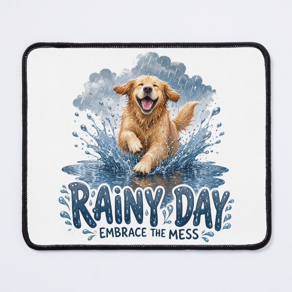 Item preview, Golden Retriever Rainy Day designed and sold by zoughlal.